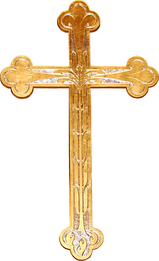 Golden Cross with Decorative Ends
