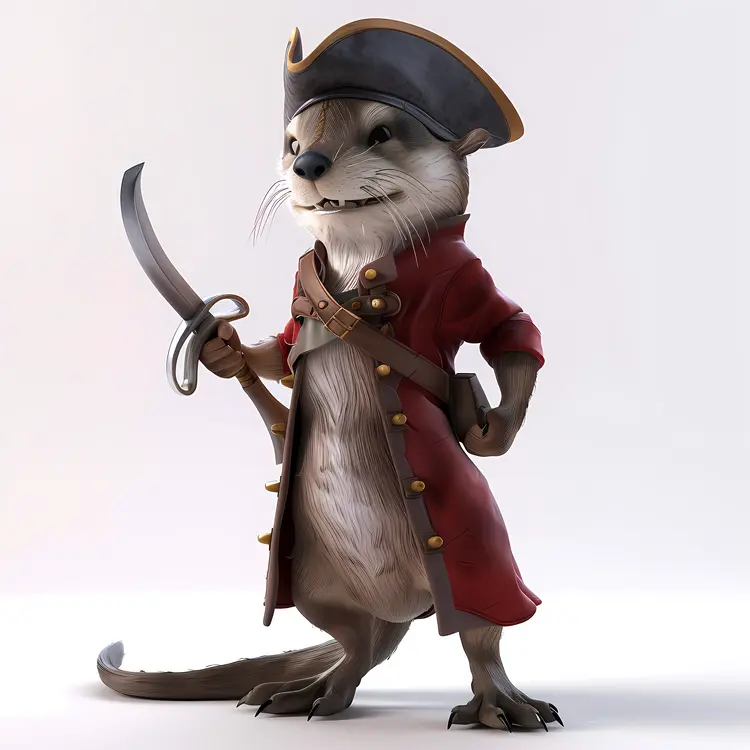 Pirate Otter with Sword