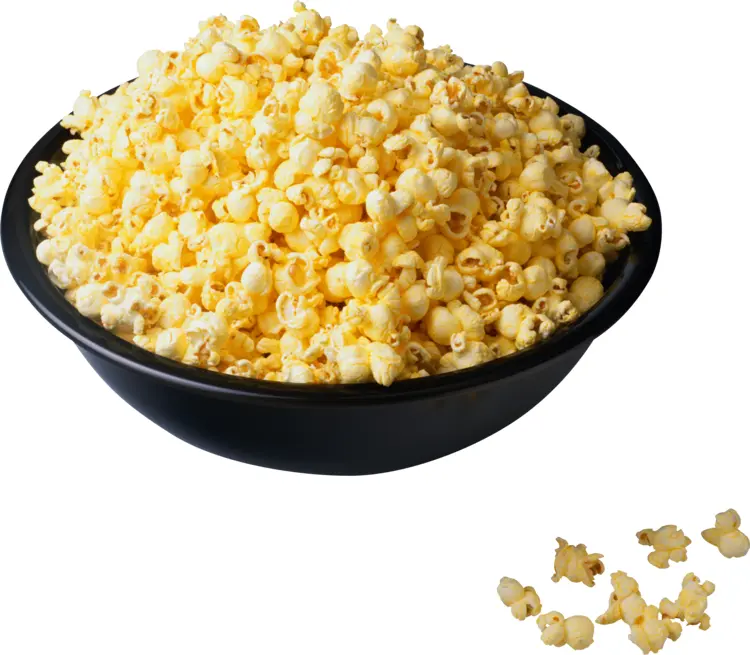 Bowl of Buttered Popcorn