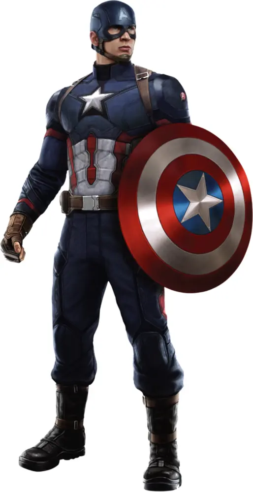 Captain America Standing with Shield