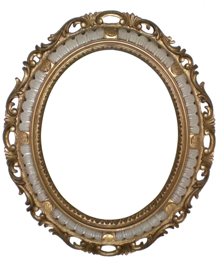 Ornate Oval Gold Frame