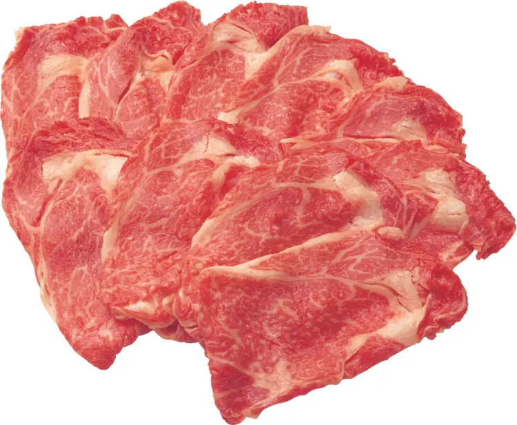 Slices of Raw Beef Meat