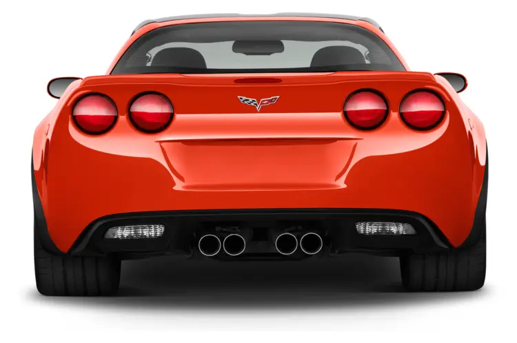 Red Chevrolet Corvette Rear View