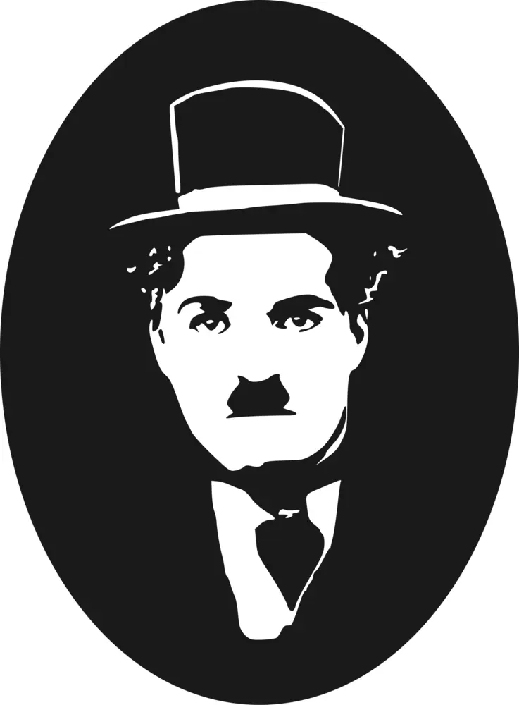 Man with Bowler Hat and Mustache in Oval Frame