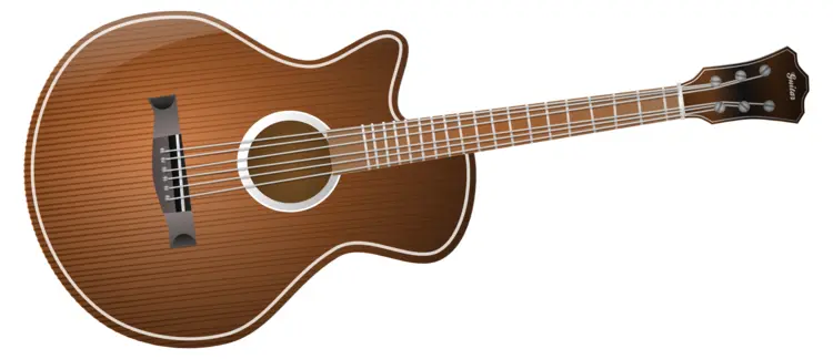 Brown Acoustic Guitar