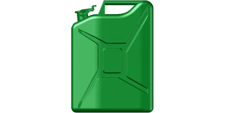 Green Jerry Can for Fuel Storage