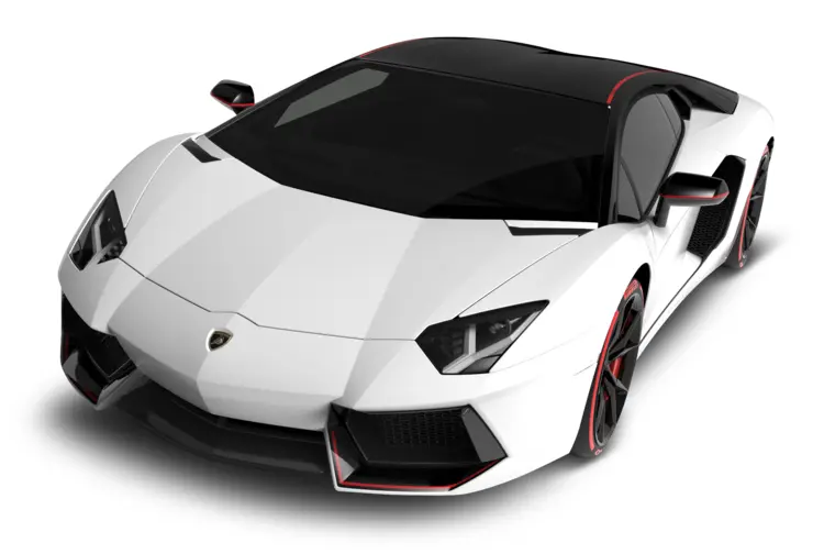 Sleek White Lamborghini Car
