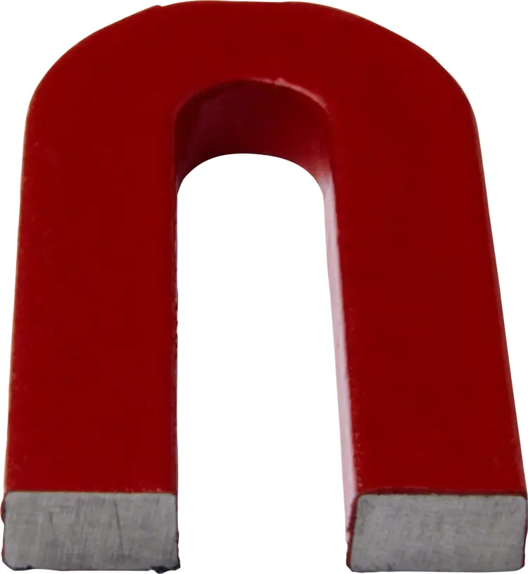 Red U-shaped Magnet for Science Experiments