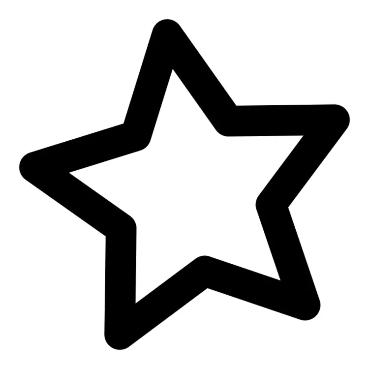 Outlined Star Shape Symbol