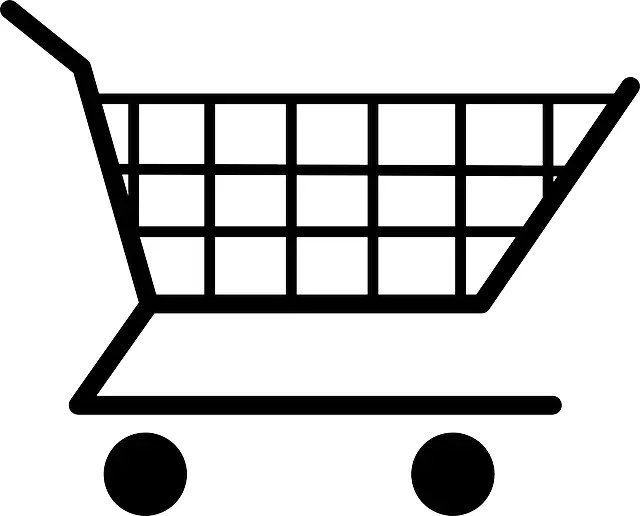 Black Shopping Cart Icon
