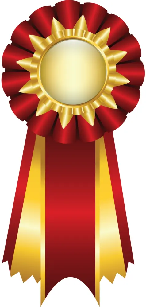 Red and Gold Award Ribbon