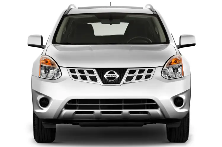 White Nissan Rogue Compact SUV Front View