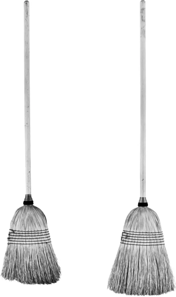 Pair of Matching Brooms for Household Cleaning