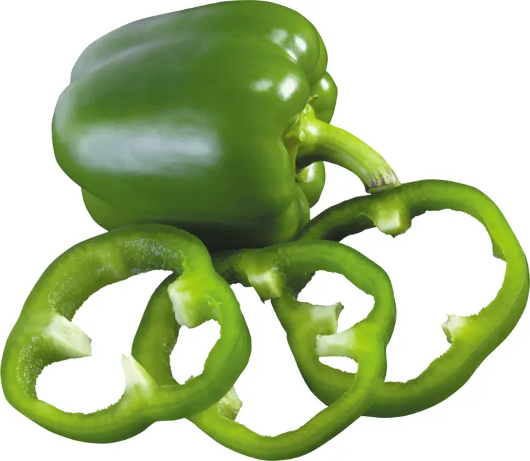 Green Bell Pepper Slices for Cooking