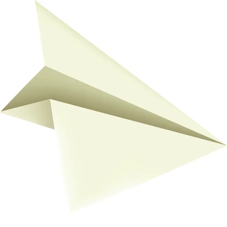 Realistic Paper Airplane Illustration