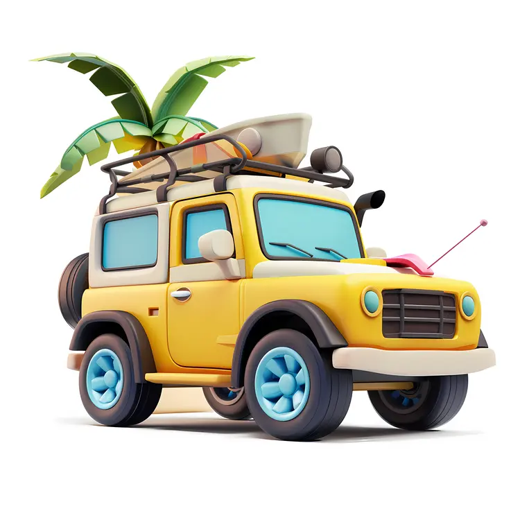 Yellow Car Ready for Adventure