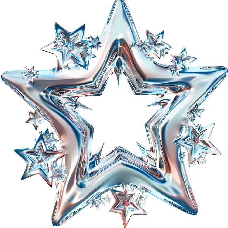 Shiny Metallic Star Art