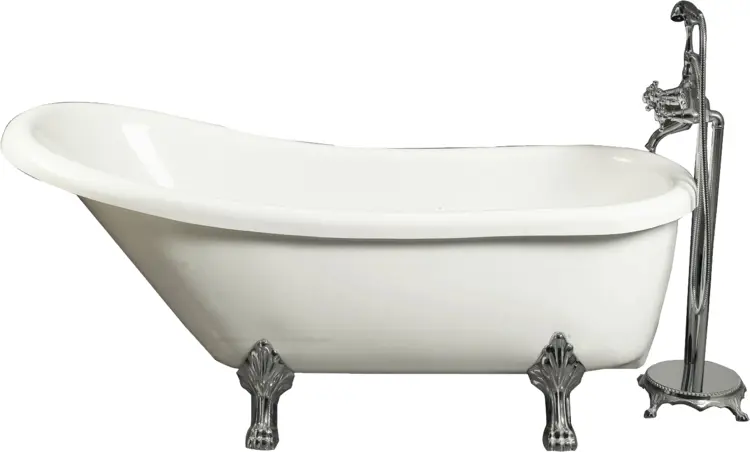 Charming White Clawfoot Bathtub