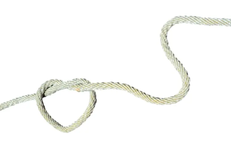 White Knotted Rope for Sailing and Boating