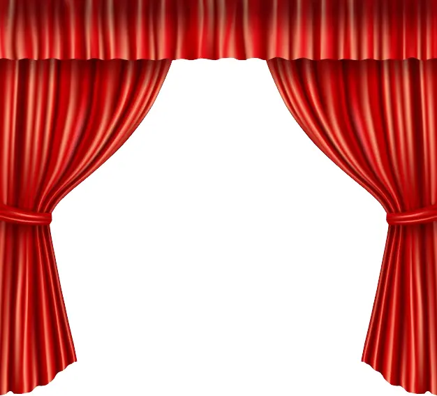 Red Theater Curtain for Stage Performance