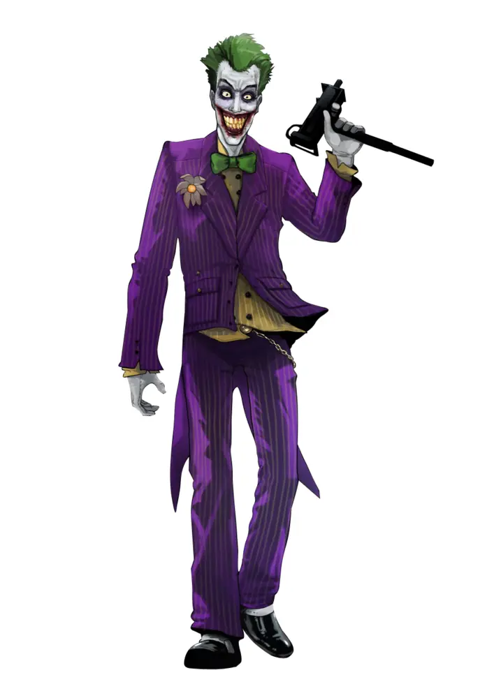 Joker in Purple Suit with Cane