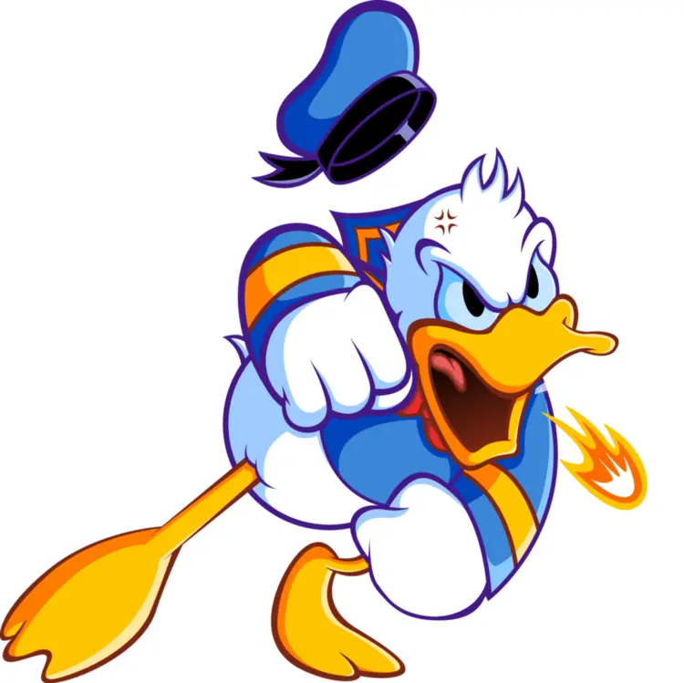 Angry Duck in Blue Outfit
