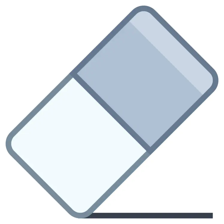Gray Eraser for School Supplies