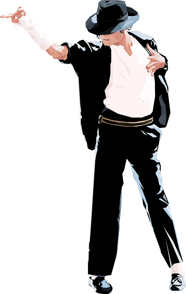 Dancer in Black Hat and White Shirt