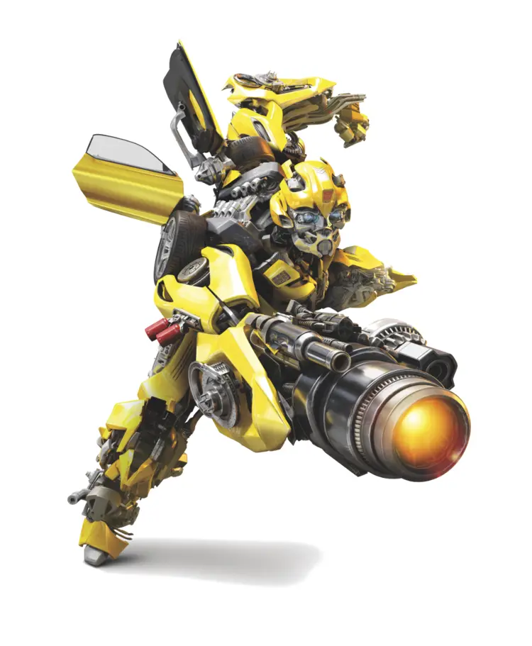 Yellow Transformer Robot with Cannon
