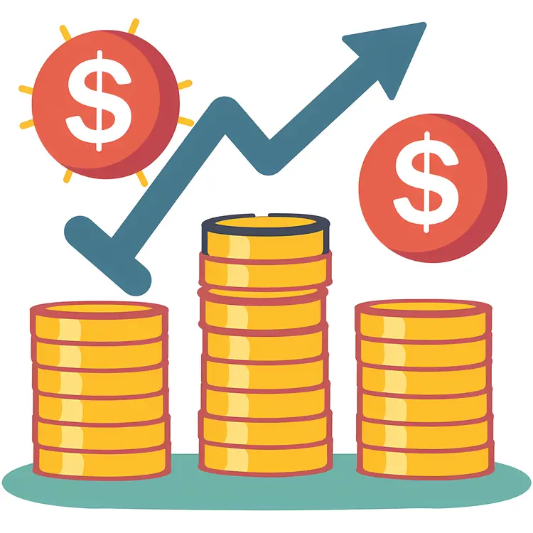 Financial Growth with Stacked Coins