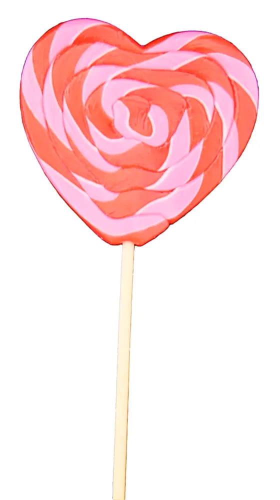 Heart-shaped Lollipop with Swirls