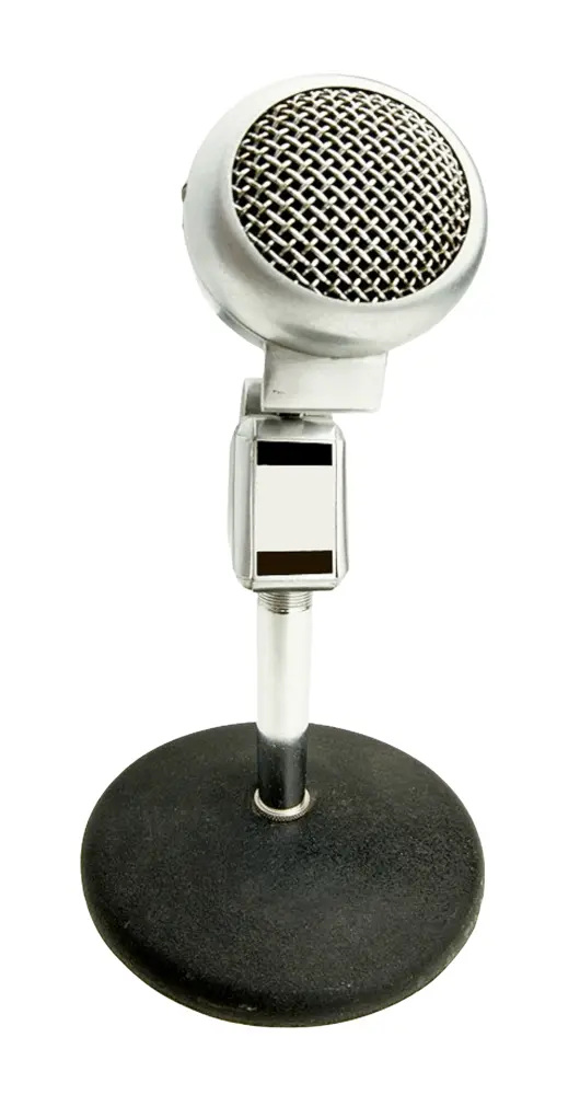 Old-Fashioned Microphone for Classic Audio Recording