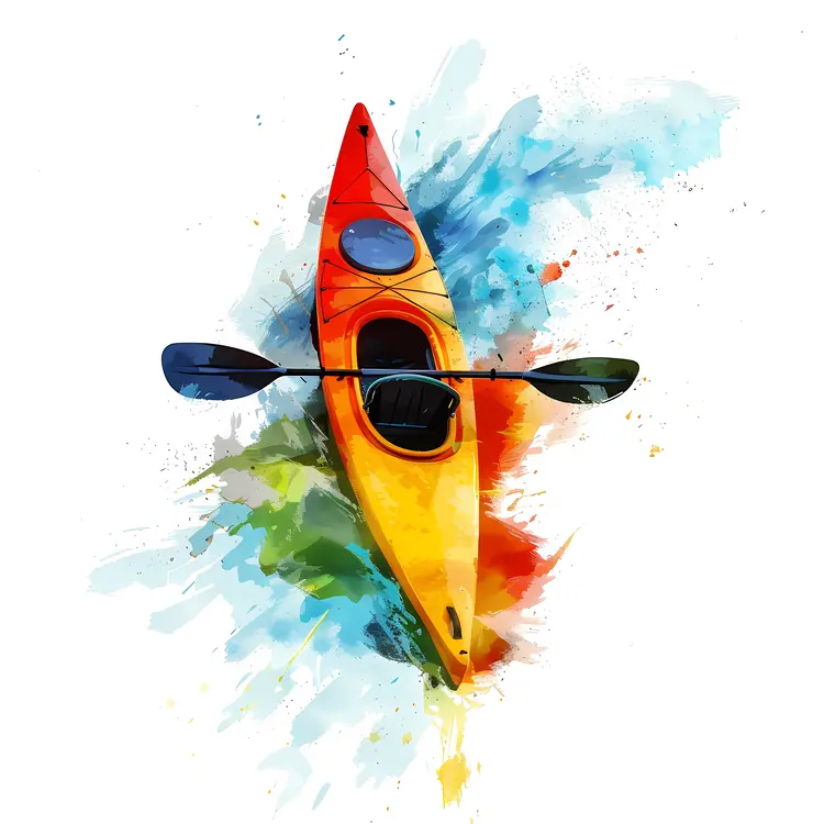 Colorful Kayak on Water