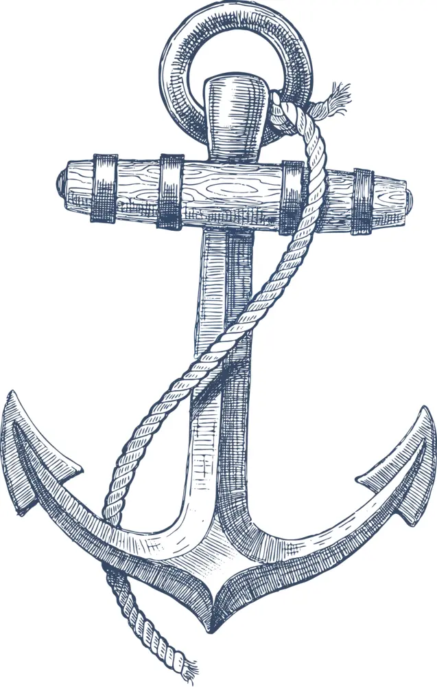 Vintage Anchor for Nautical Design