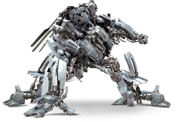 Silver Mechanical Transformer Robot