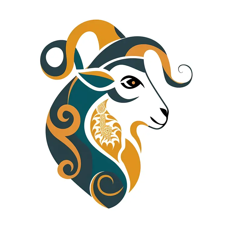 Artistic Goat Illustration