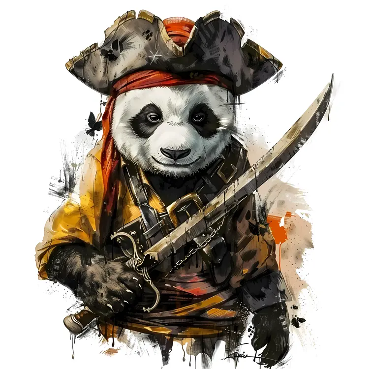 Panda Pirate with Saber