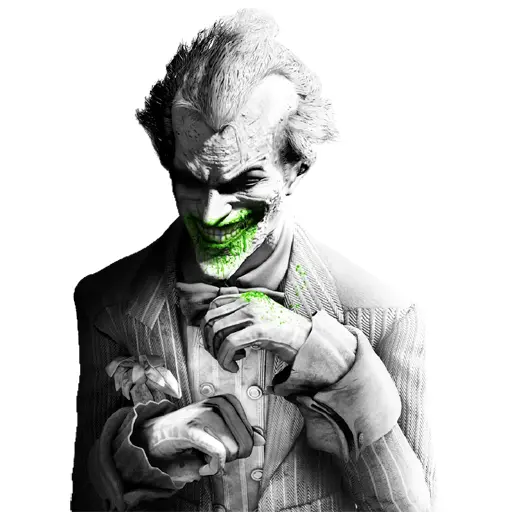 Grinning Joker in Black and White