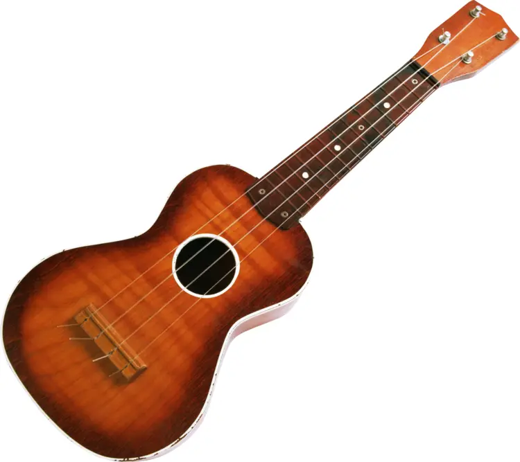 Brown Ukulele with Four Strings