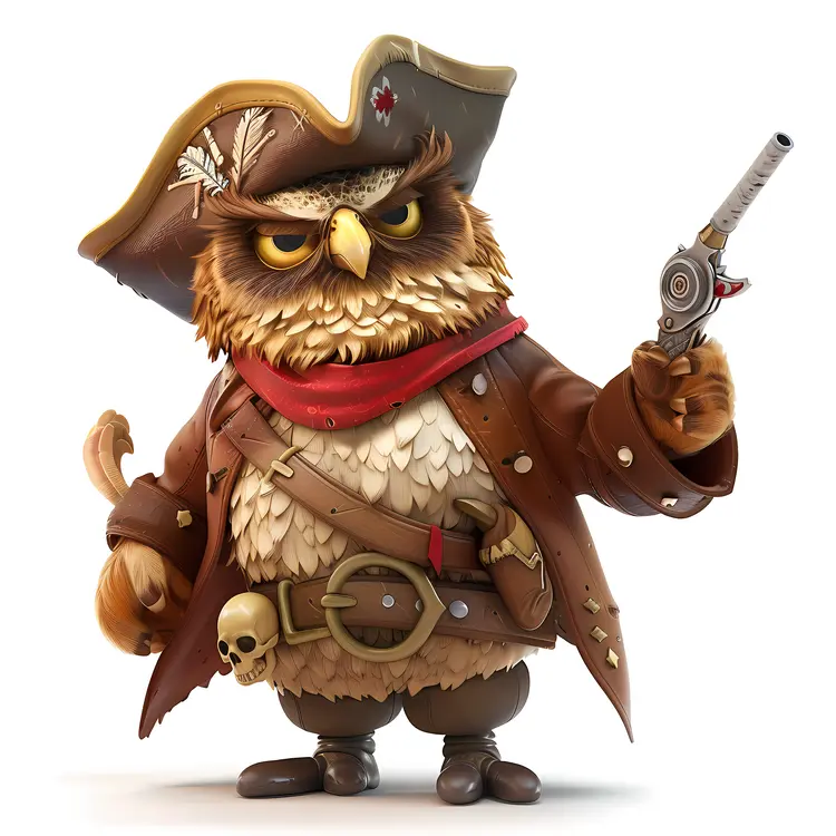 Pirate Owl with Gun