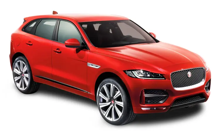 Red Jaguar SUV Car