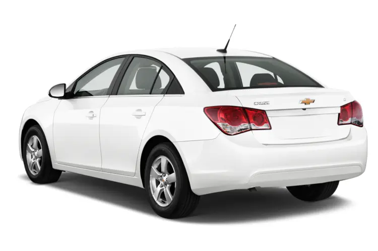 White Chevrolet Cruze Sedan Rear Side View