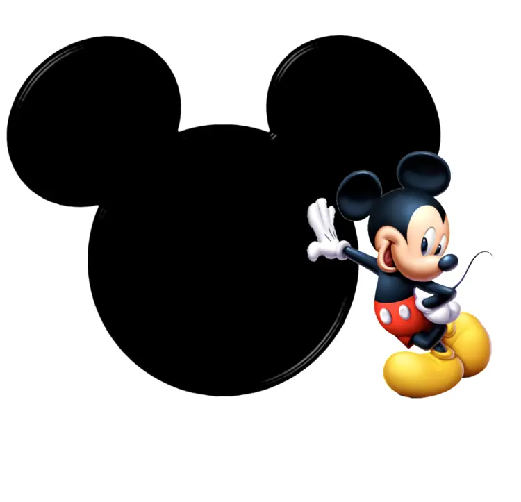 Mickey Mouse with Black Silhouette