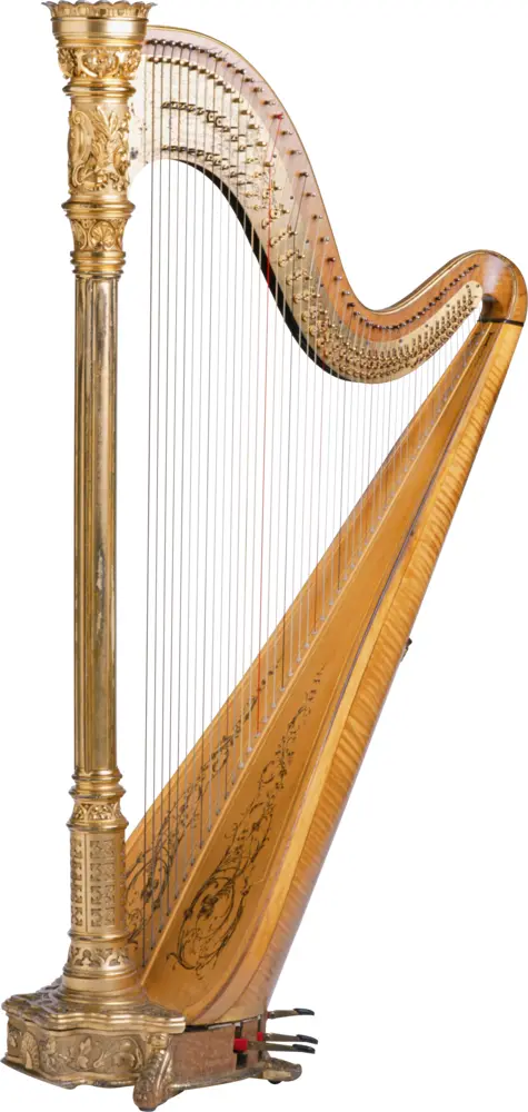 Ornate Harp for Classical Performances