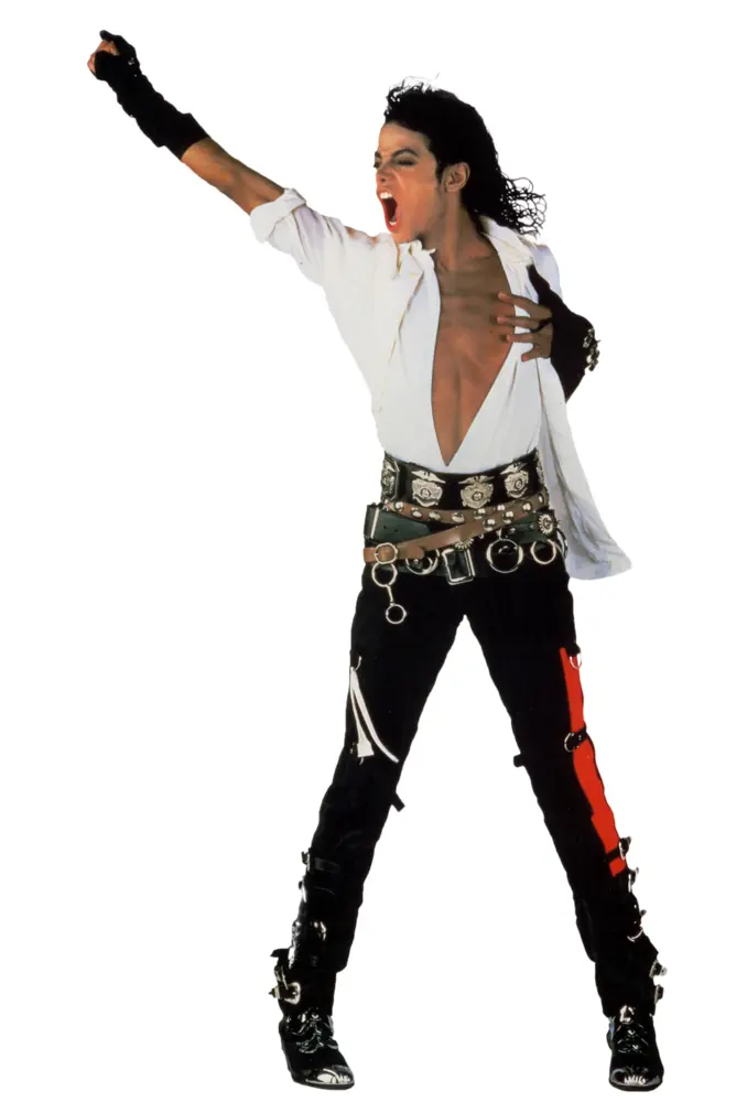 Energetic Performer in White Shirt and Black Pants