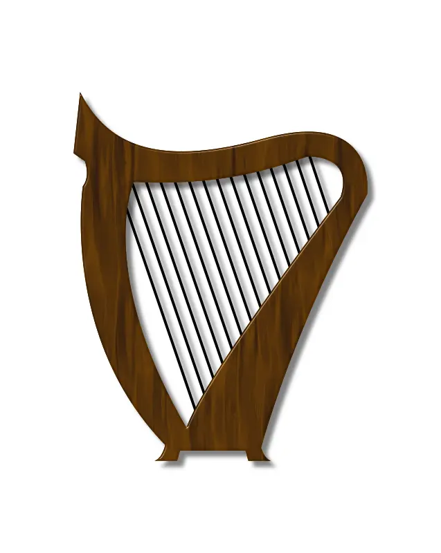 Wooden Harp for Classical Performances