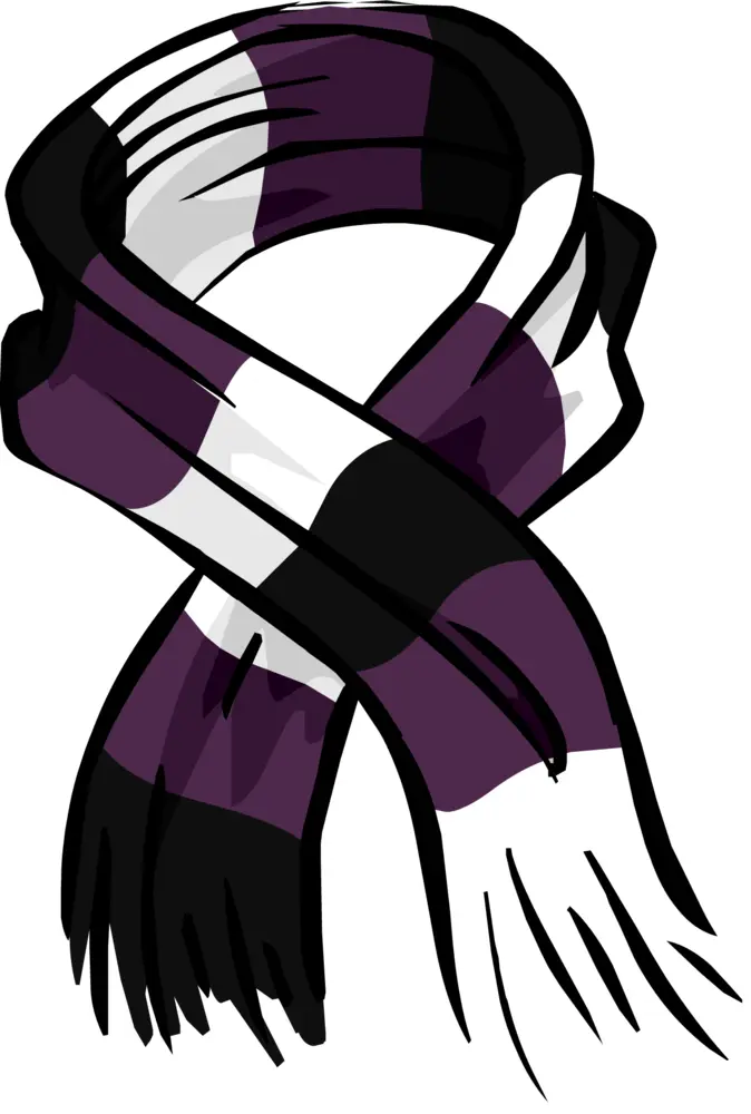 Purple and Black Striped Scarf