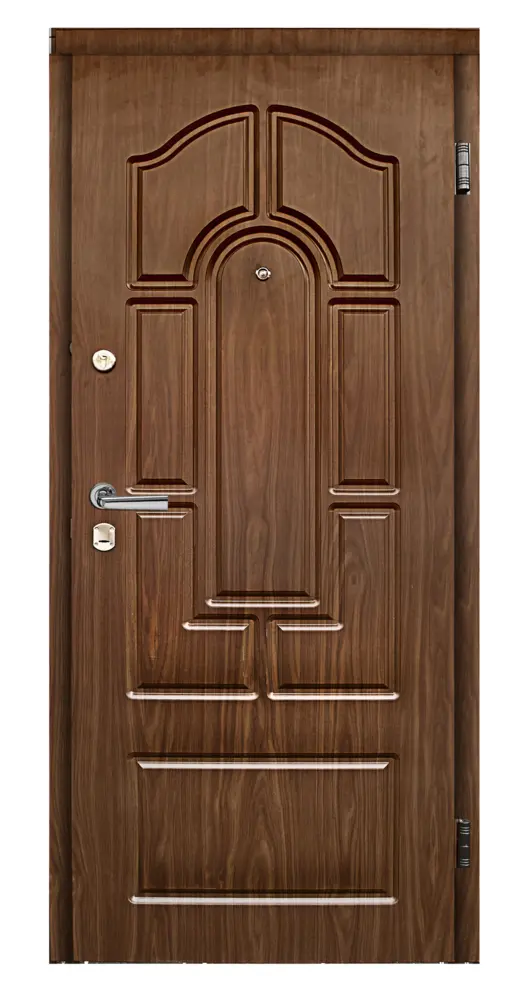 Closed Wooden Door with Handle