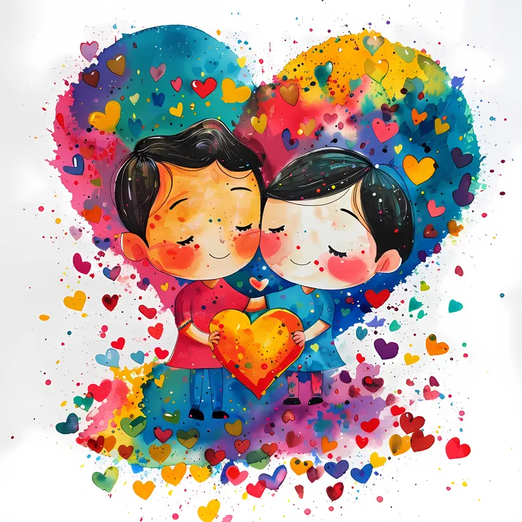 Couple with Heart Artwork
