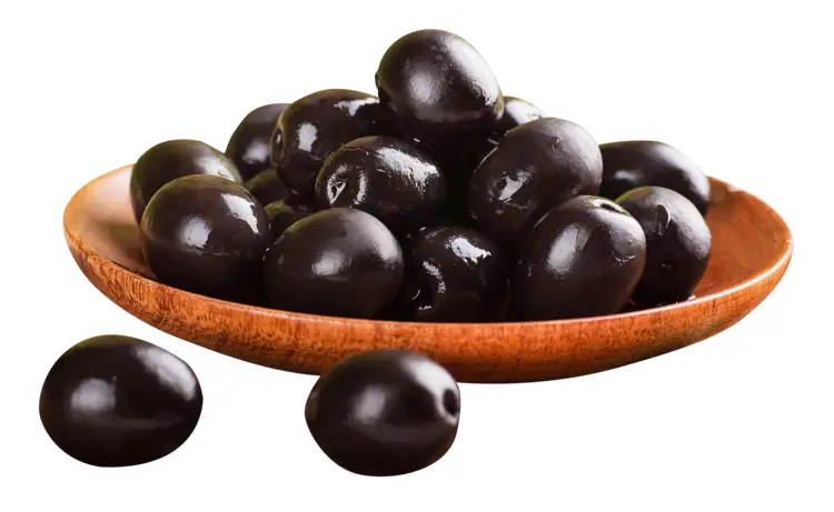 Bowl of Fresh Black Olives